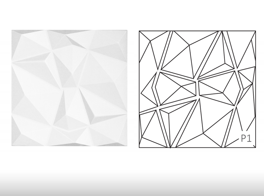 Painel decorativo de parede 3D GS - Diamond