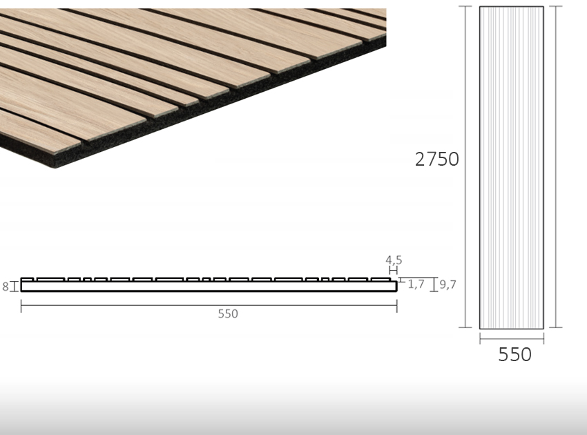 BAR CODE | GS Acoustic Slat Wall Covering 