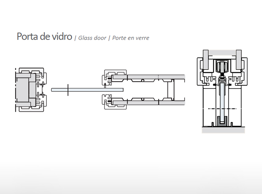 WPC door frame for sliding doors model UNICO