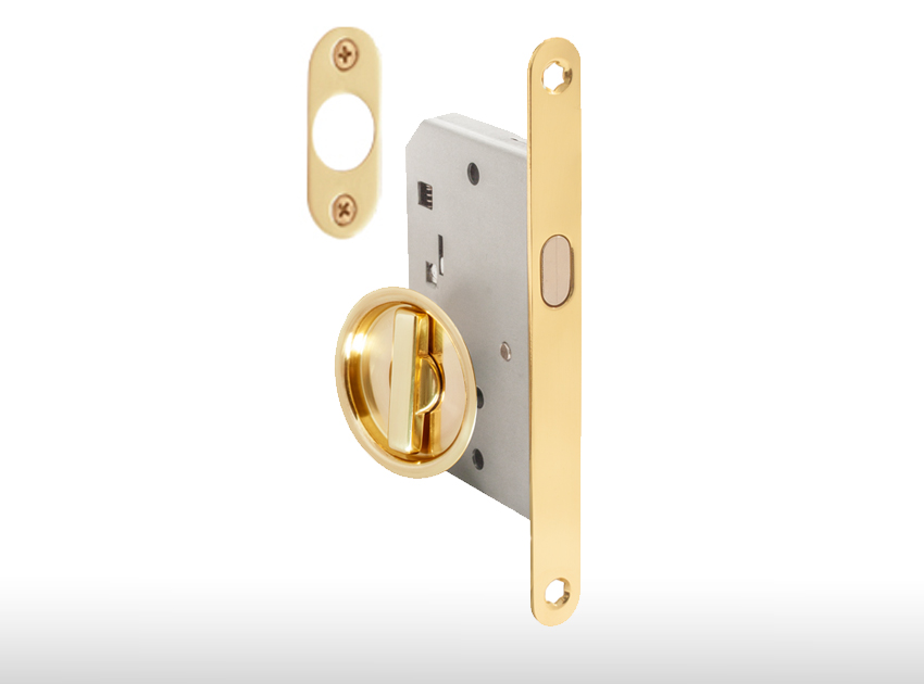 Conjunto fechadura correr redonda - 3862