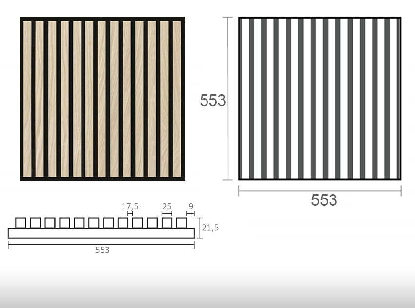 SQUARE | GS Acoustic Slat Wall Covering 
